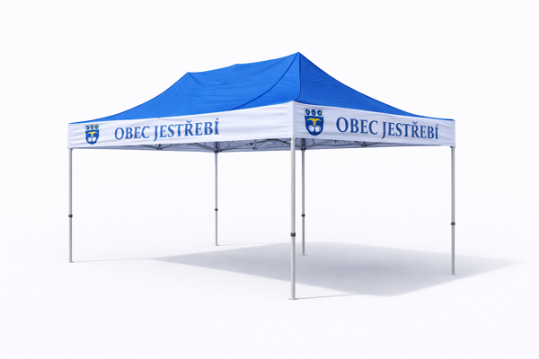 Reklamn potisk nůžkového stanu Ambitent pro kapelu Lucie