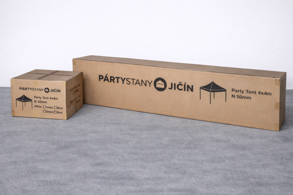 Obsah balení nůžkového stanu 4x4 m ALU Standard