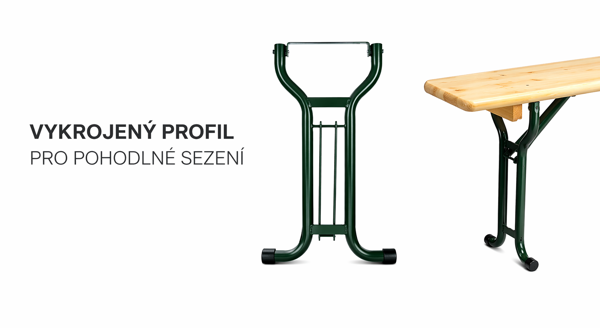 Pivní set Ambitent - vykrojený profil pro pohodlné sezení