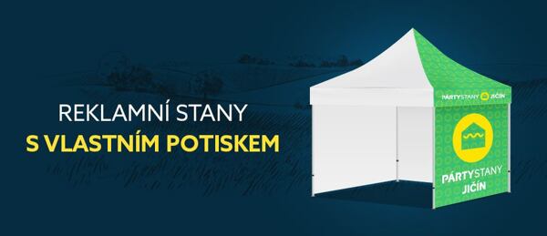 Nůžkové reklamní stany s vlastním potiskem 