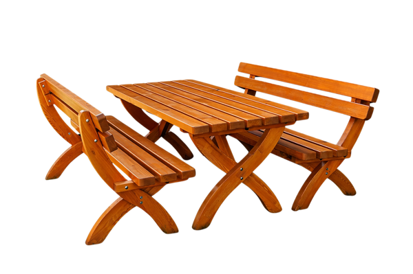 Pivní set ALPIN 180x80cm s opěrkou - masiv smrk