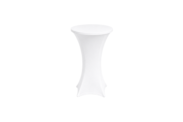 Bílý potah na bistro stolek průměr 60 cm, výška 110 cm - Ambitent