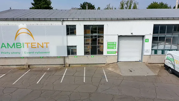 Firma Ambitent, dříve Párty stany Jičín - vlastní showroom - párty stany a vybavení