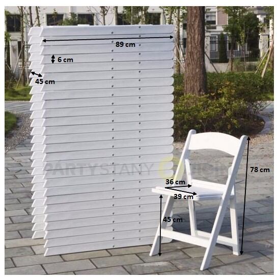 skladací židle rozměry