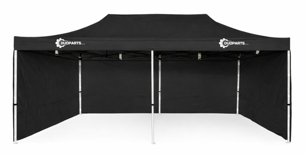 Nůžkový stan s jednobarevným potiskem od Ambitent pro firmu Duoparts