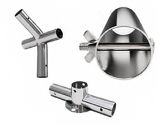 Detail spojových částí párty stanu