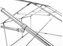 Detail střešní konstrukce s výztuhou párty stanu PREMIUM