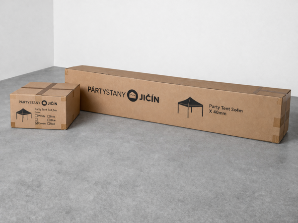 Obsah balení nůžkového stanu 3x4,5 m Standard