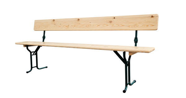 Pivní lavice Lux s opěrkou 220x25 cm - masiv borovice