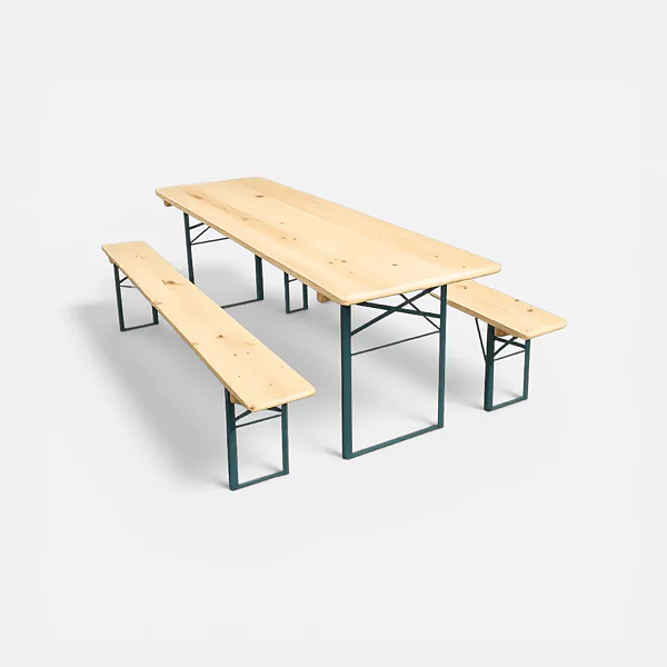 Pivní set borovice 220x70 cm - stůl a lavice
